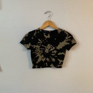 Bleach Dyed Crop Top